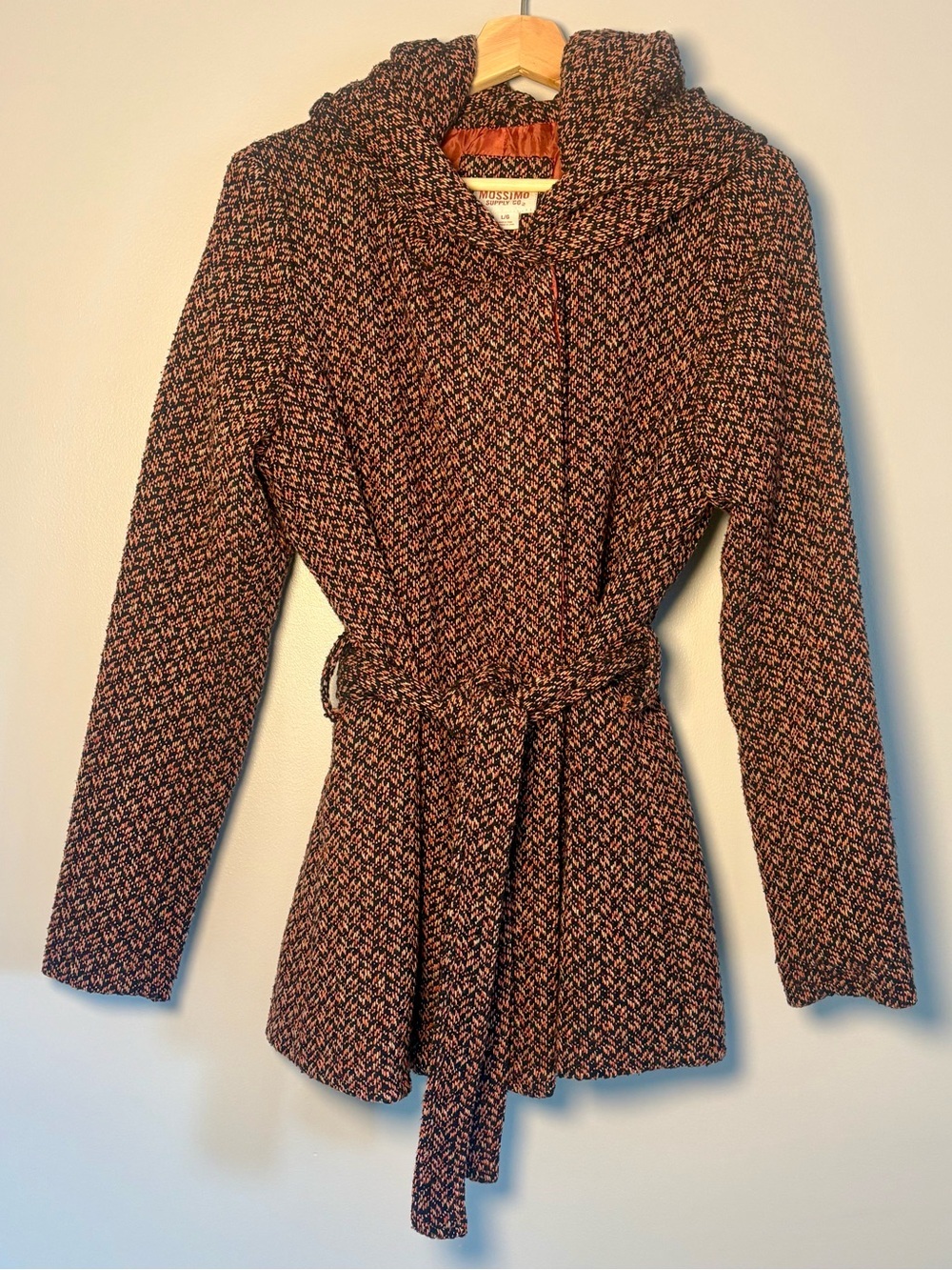 Y2K Vintage Mossimo Supply Co belted coat size Large